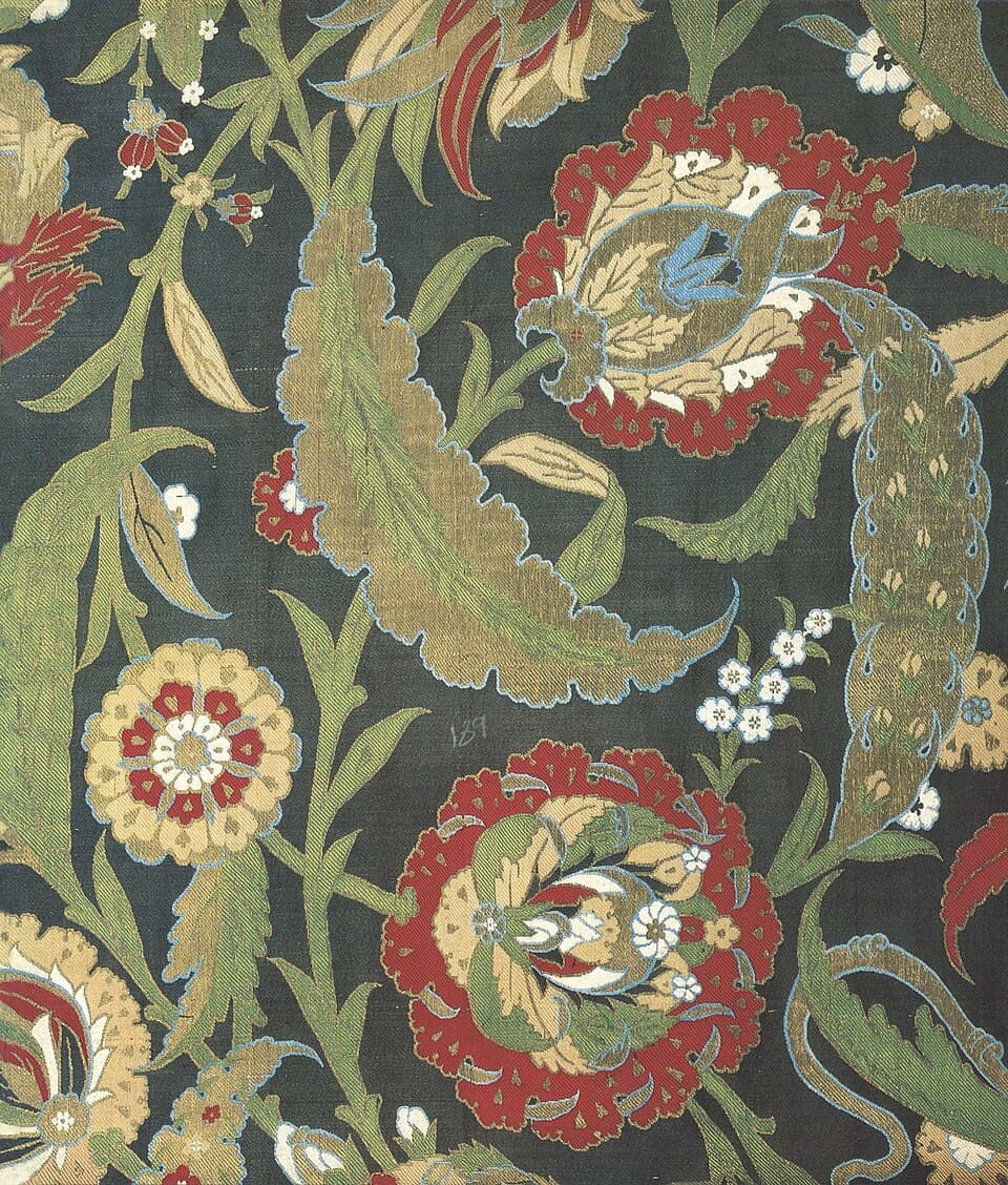 Ottoman Silk Velvet Kaftan Fragment - view 1