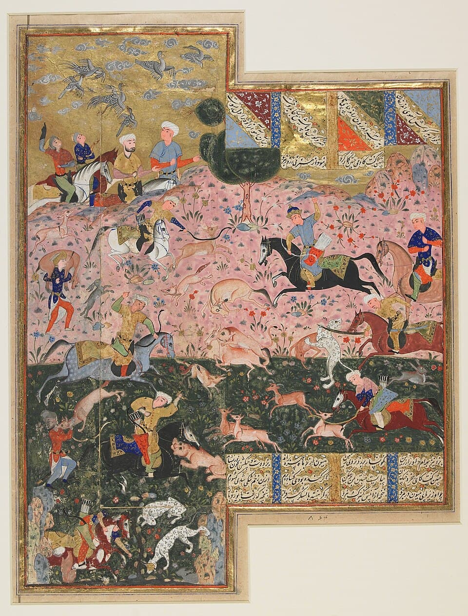 Persian Miniature: Bahram Gur Hunting - view 1